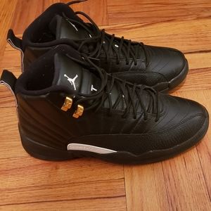 Jordan 12 Retro Mens 8.5, Black/White/Gold